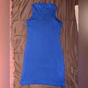 Elegant Blue Sleeveless Dress